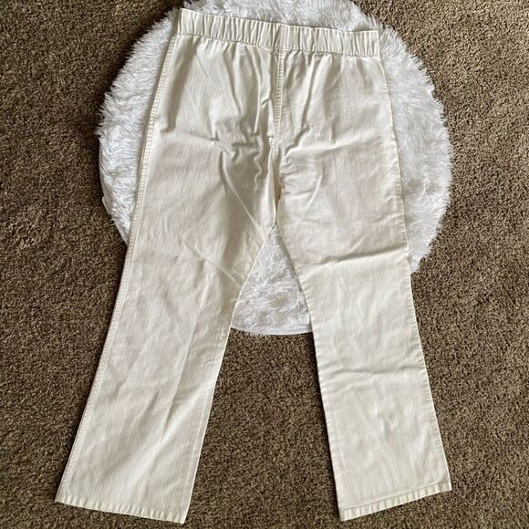 Soft Surroundings Pull On Pants White Elastic Waist Womens Size XL - Picture 1 of 6